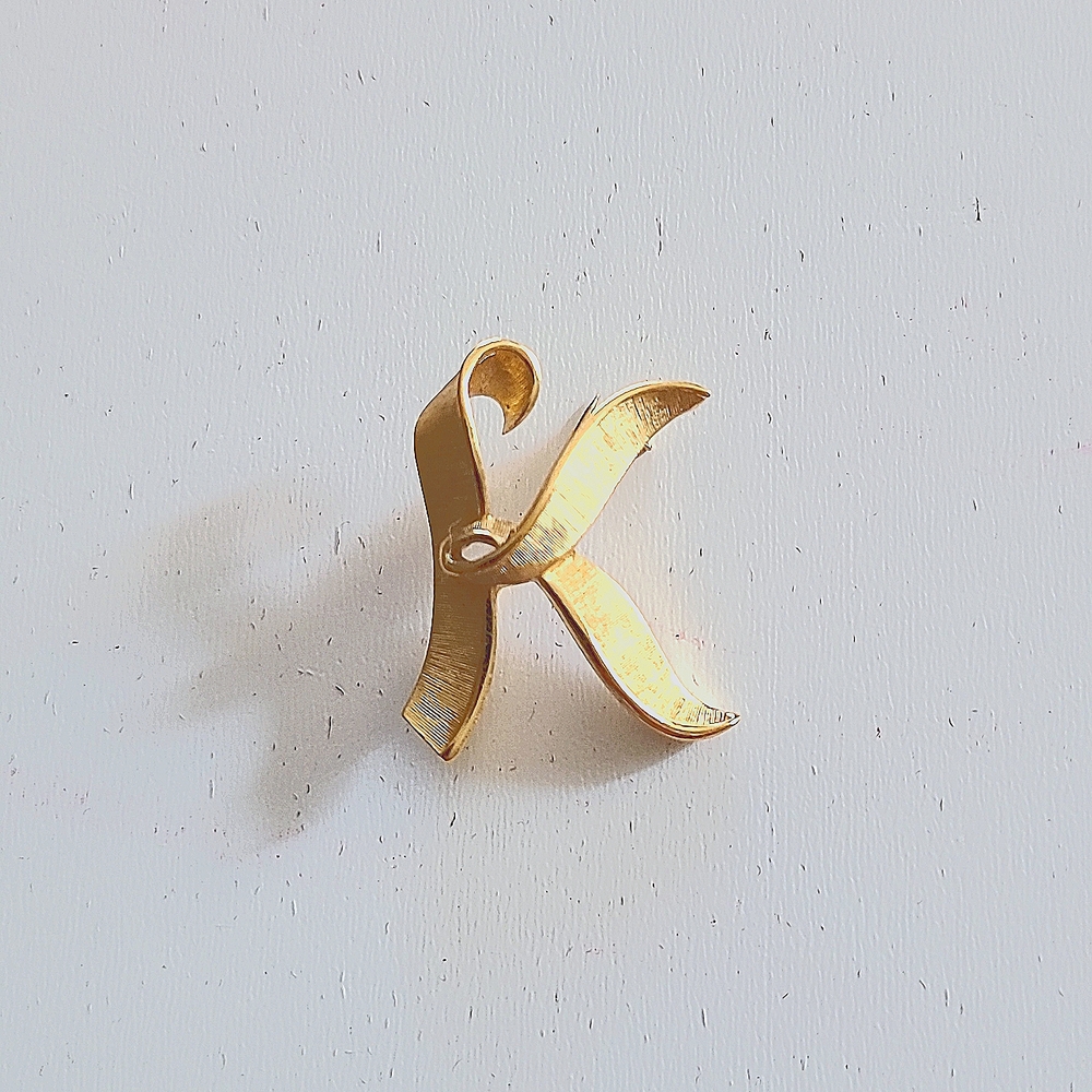 Gold Letter K Pin